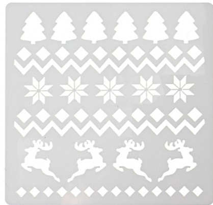 рожд-орн Трафарет "Рождественский орнамент" 15х15 см — изображение 1