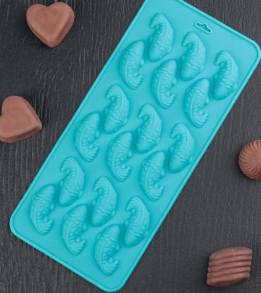 Форма силиконовая «Золотая рыбка», 22×10×1,8