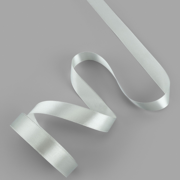 Лента атласная цвет серебряный 20 мм 23±1 м №176