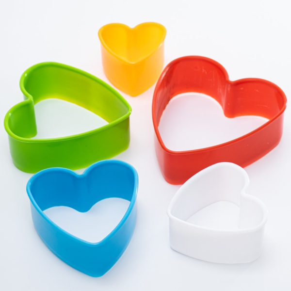 Набор вырубок "Сердечки" 5 шт