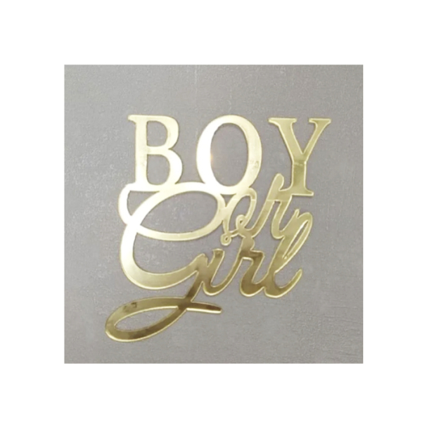 Топпер боковой "Boy or Girl" Золотой