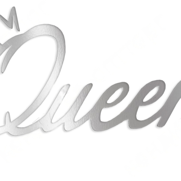 Топпер боковой на торт "Queen" Серебряный
