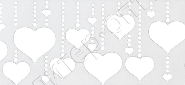 Трафарет "Сердечки" 32х10 см