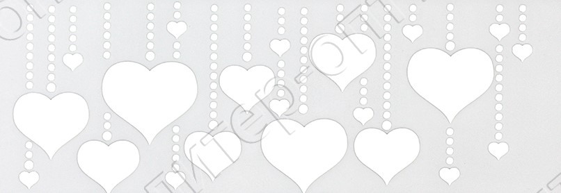 тр-серд Трафарет "Сердечки" 32х10 см — изображение 1