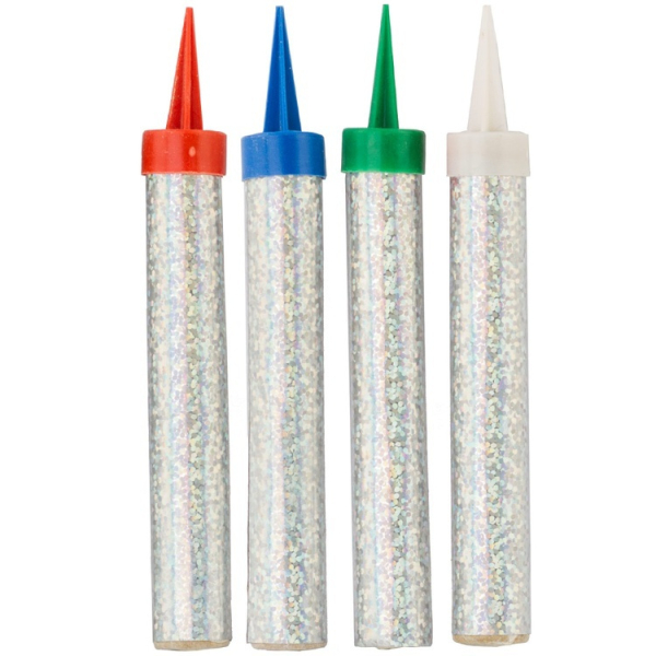 Свечи фонтаны для торта 10 см, 30 секунд, цветное пламя, 4 шт.