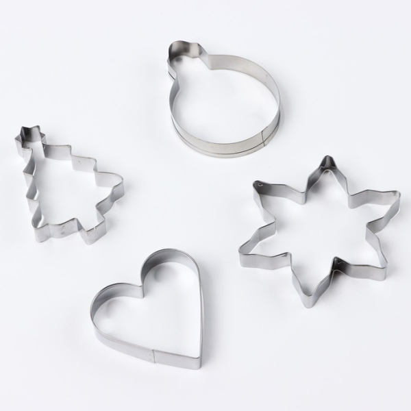 Формы для выпечки новогодние «Волшебные петельки», 4 шт.