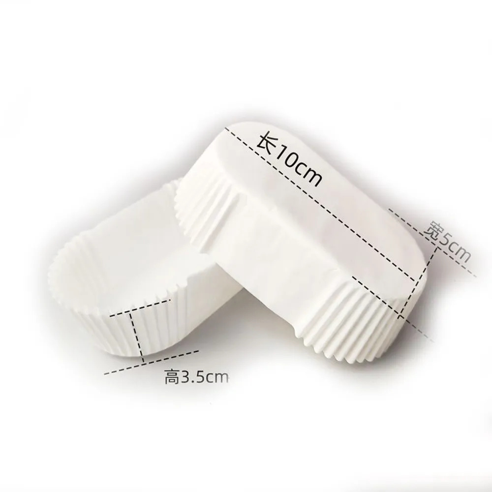 фото_10_см Капсулы бумажные (овальные, белые 100x50x35 мм) 50 шт — изображение 1