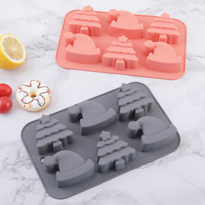 шапкиелочки Форма силиконовая мусс Шапки и Елочки — изображение 1