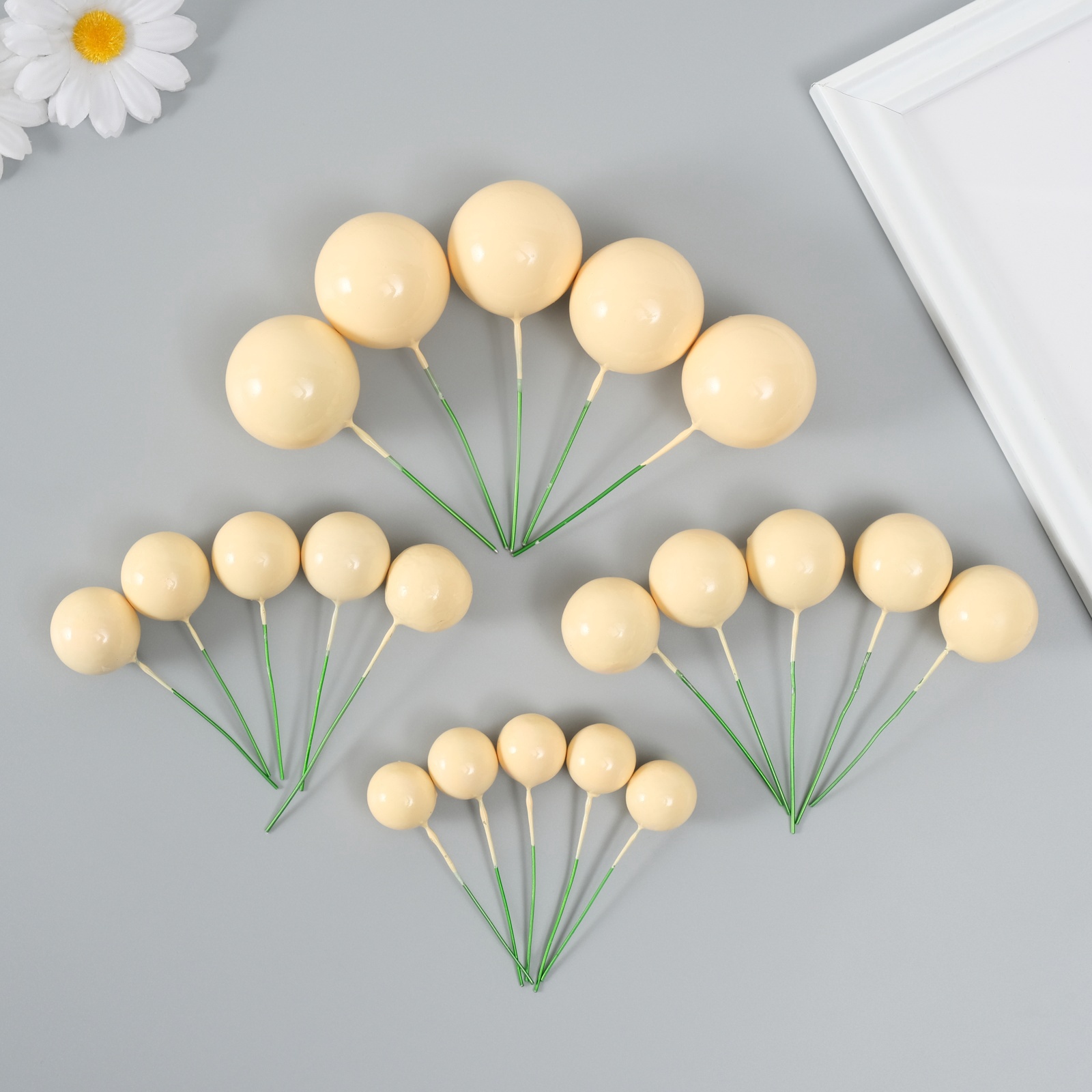 шар-желт Декор для творчества «Шарики жёлтые» 20 шт — изображение 1