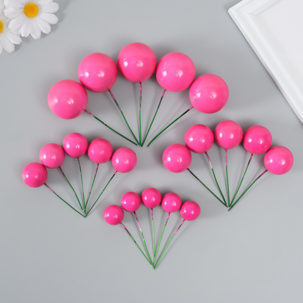 Декор для творчества «Шарики фуксия» 20 шт