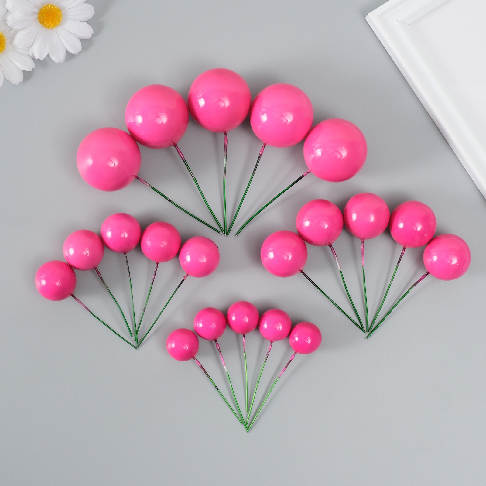 шарики-фуксия Декор для творчества «Шарики фуксия» 20 шт — изображение 1