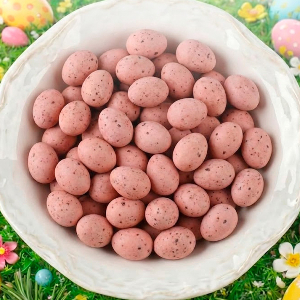 «Пасхальные яйца» из шоколадной глазури пудровые матовые в крапинку  50 г