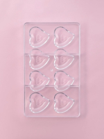 Форма пластиковая для конфет и шоколада «Сердце» 8 шт