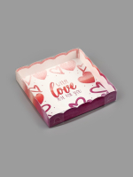 Коробка для сладостей "With love" 15х15х3 см