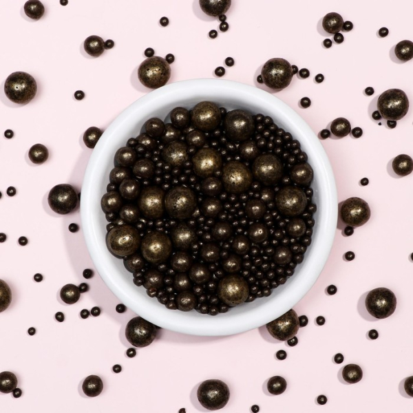 Посыпка из дутого риса Жемчуг - Бронза 50 г