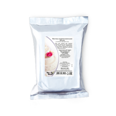 B23053 Мастика сахарная ванильная Top Decor Белая 600 г — изображение 1