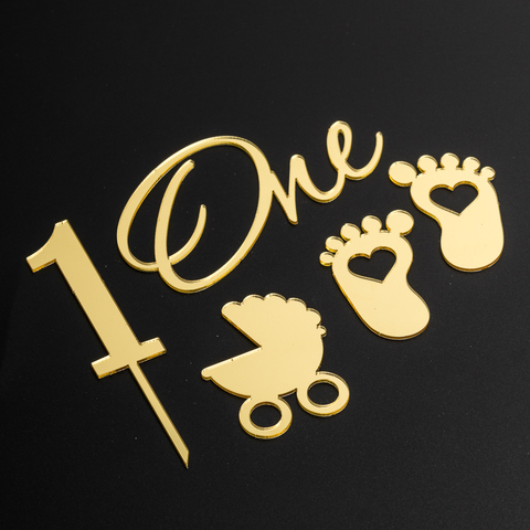 large_IMG_1213 Топпер декоративный набор "Детский" Золото 5 шт — изображение 1