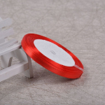 Лента для декора и упаковки Атласная Красная 6 мм 23 м — изображение 2