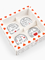 Коробка под 4 конфеты со скретч-слоем «Я тебя люблю» 10.5×10.5×3.5 см — изображение 2