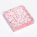 Коробка для печенья «Сердца» 12×12×3