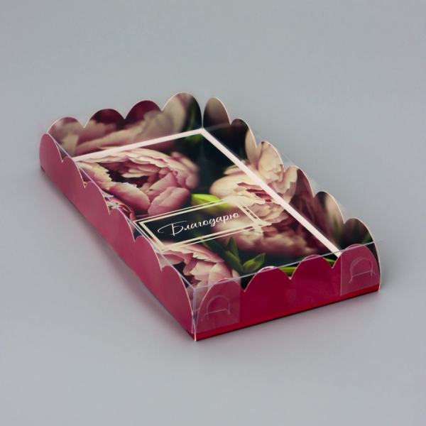 Коробка для печенья «Цветочки» 10.5×20×3 см