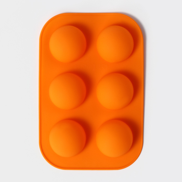 Форма силиконовая «Полусферы» d=5.5 см 24×16 см 6 ячеек