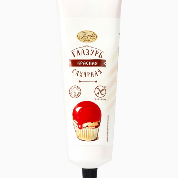 Помадка Глазурь сахарная ванильная красная 120 г