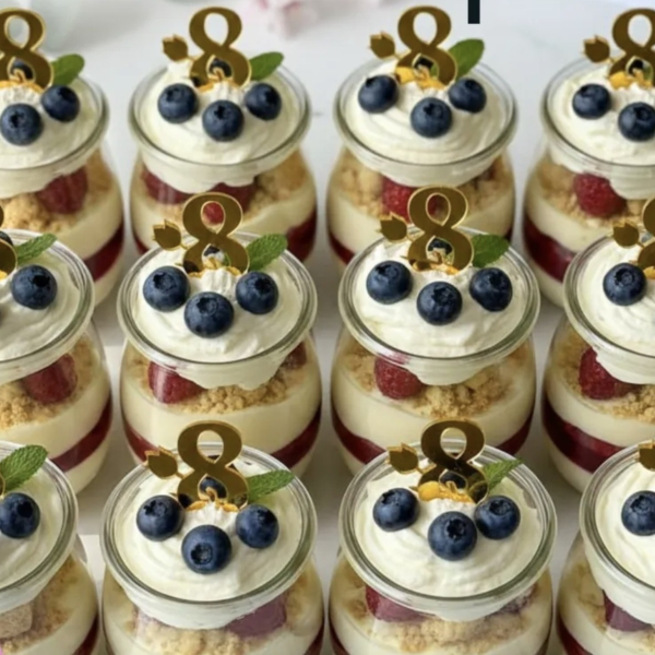 Топпер акриловый Мини "8 Тюльпан" Золото