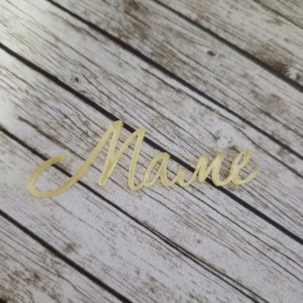 Топпер акриловый Мини "Маме" Золото