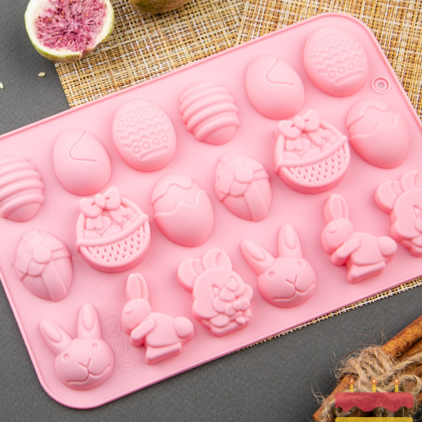 Форма силиконовая Пасхальный набор 18 ячеек