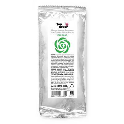 Мастика ванильная Top Decor Зелёная 100 г