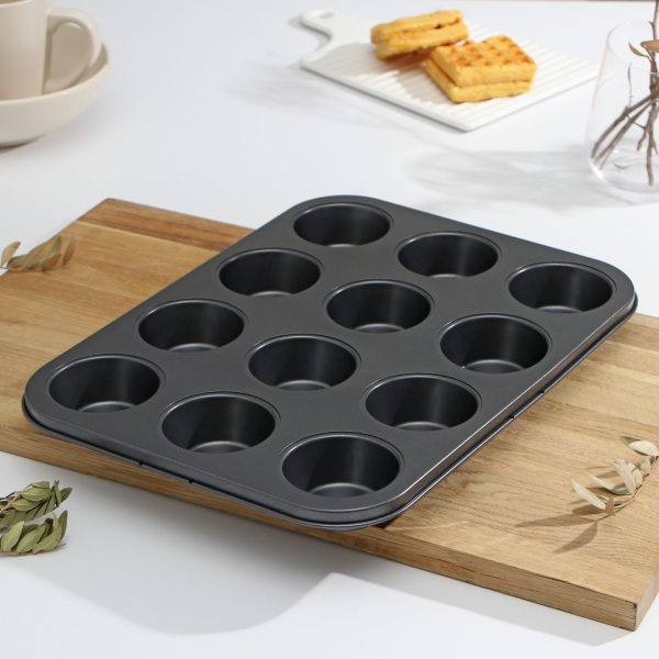 Форма металлическая для выпечки Кексов Капкейков 12 шт