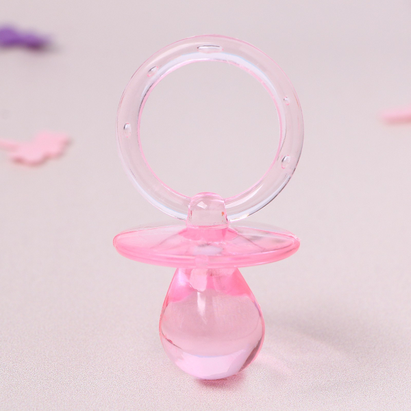 Топпер для торта «Пустышка» 6 см набор 1 шт. розовый