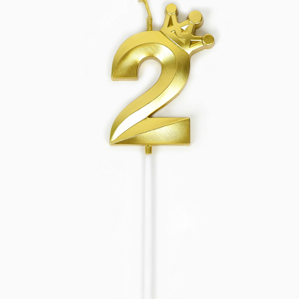 Свеча для торта «Корона» цифра 2