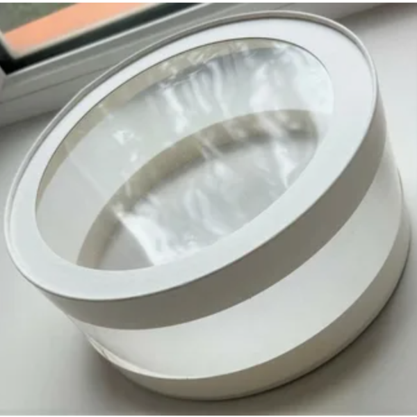 Коробка  - тубус с Окном Белая 24х12 см