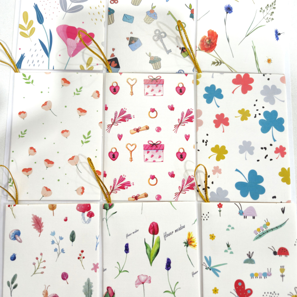 Открытка Мини на шнуре 6х9 см ассортимент 1 шт