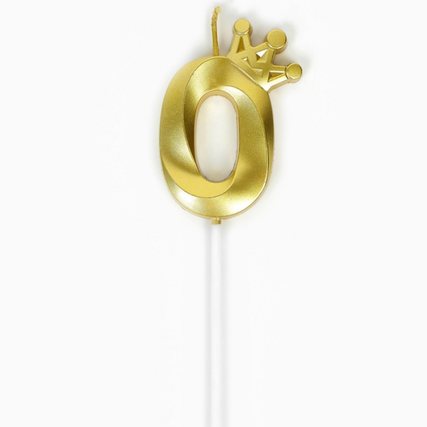 Свеча для торта «Корона» цифра 0