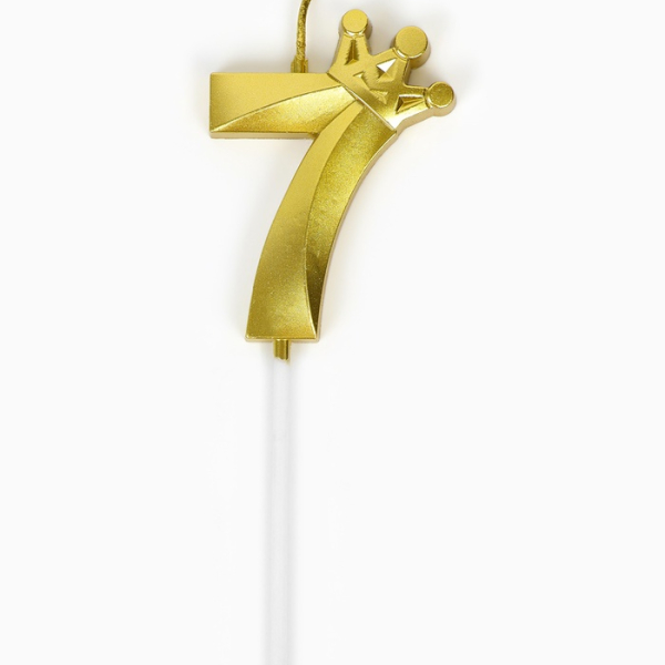 Свеча для торта «Корона» цифра 7