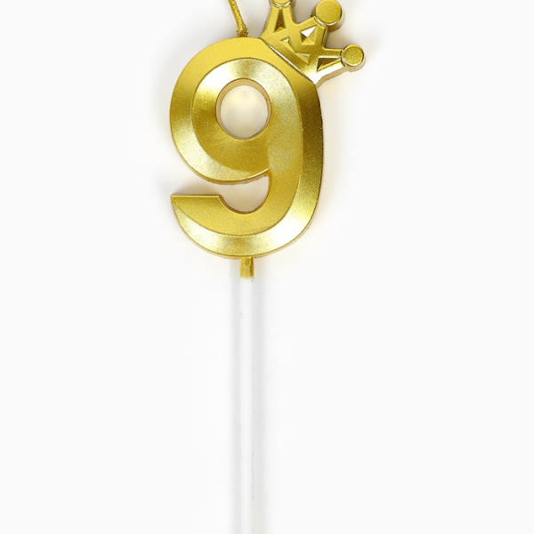 Свеча для торта «Корона» цифра 9