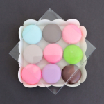 Коробка для печенья с прозрачной крышкой Белая 15 х 15 х 3 см — изображение 2