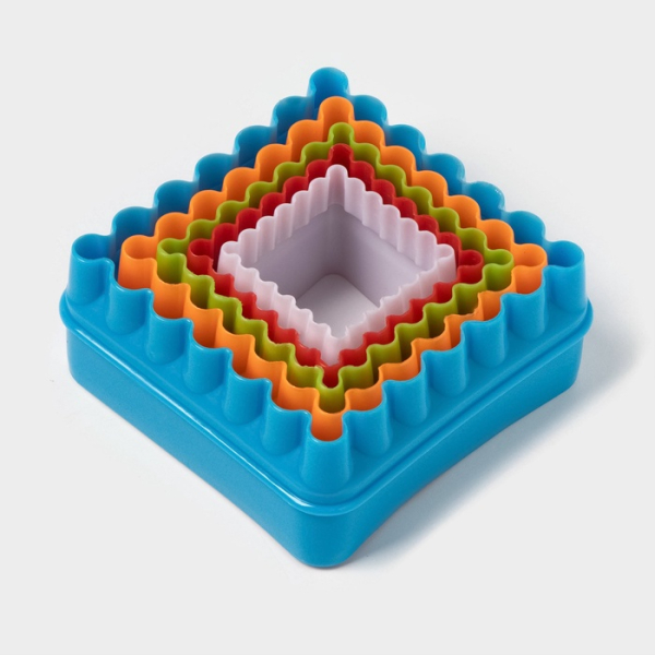 Набор пластиковых вырубок Квадраты 5 шт