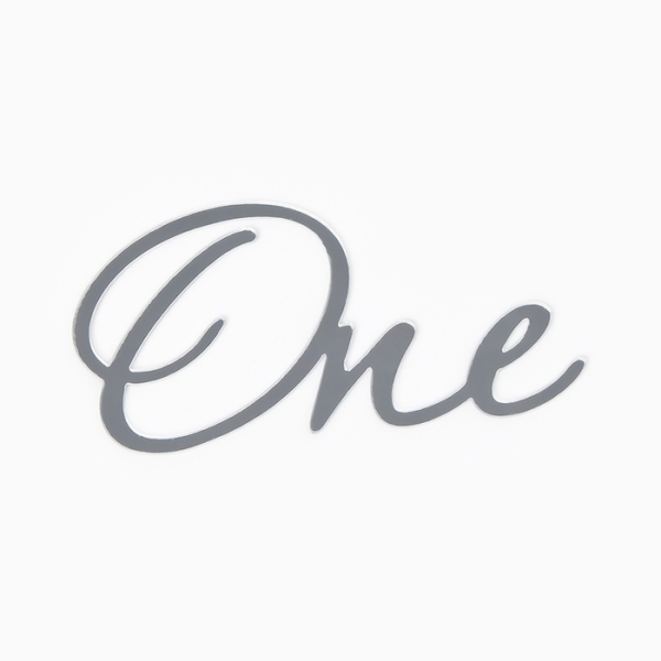 Топпер для торта «One» цвет серебро