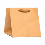Пакет бумажный Крафт с ручками без окна 20×20×20 см