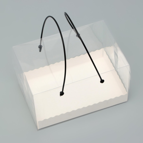 Коробка под рулет с ручками, белая 16.5×11×10 см