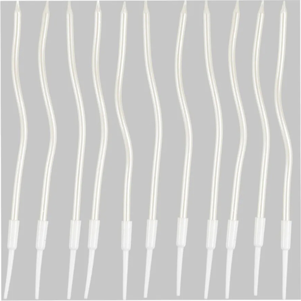 Свечи для торта Серпантин Перламутровые 12 штук