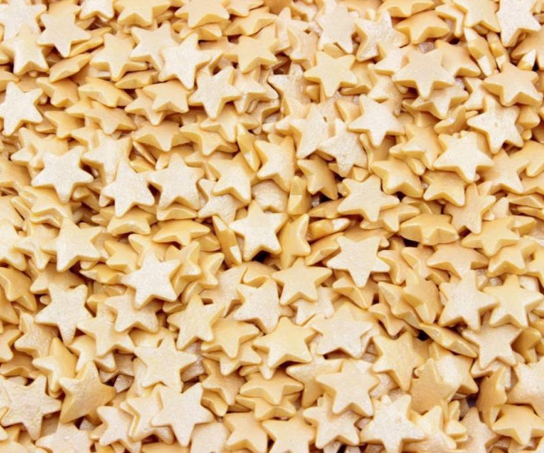 Посыпка Звезды золотой перламутр 50 г