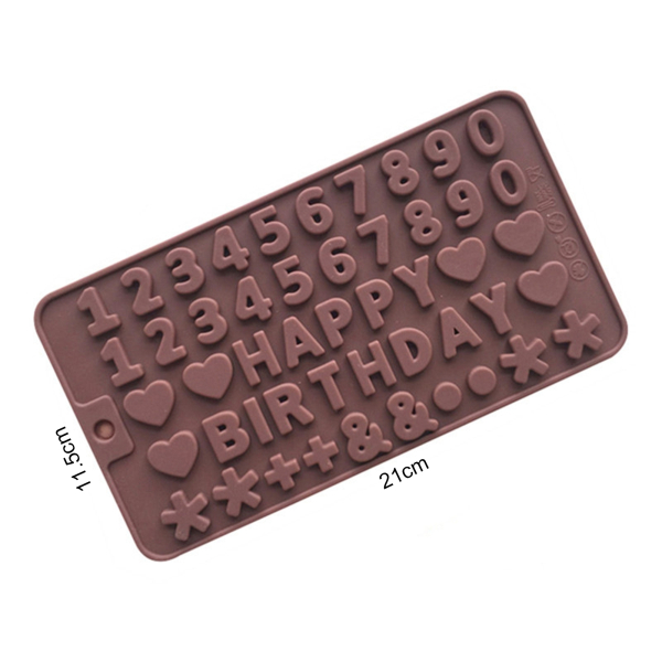 Форма силиконовая для шоколада "Happy Birthday"