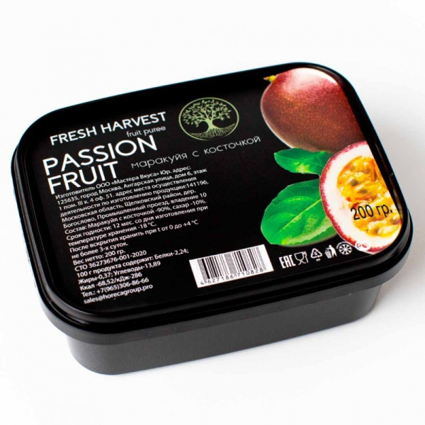 Пюре замороженное Fresh Harvest Маракуйя с косточкой 1 кг