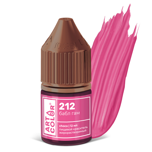 choco-бабл-гам_qctt-nr Краситель пищевой гелевый жирорастворимый Art Color Choco 212 Бабл гам 12 мл — изображение 1