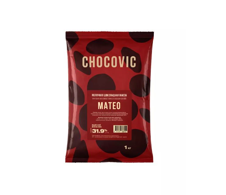 xd12m84ysxims0o91n8yj8ex01upo1o4 Шоколад Chocovic МАТЕО Молочный 31,9% 1 кг — изображение 1